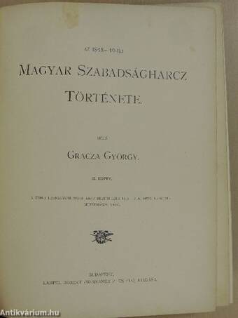 Az 1848-49-iki magyar szabadságharcz története II. (töredék)