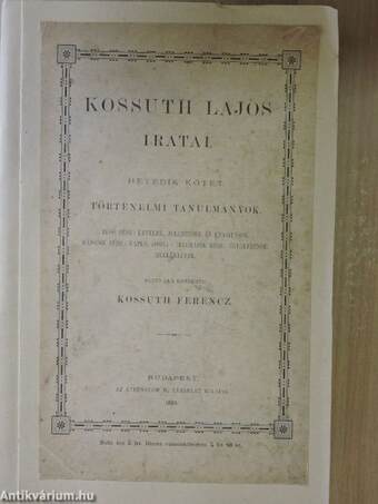 Kossuth Lajos iratai VII.