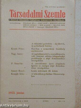 Társadalmi Szemle 1953. június