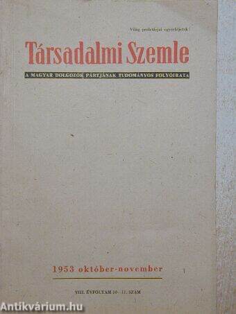 Társadalmi Szemle 1953. október-november