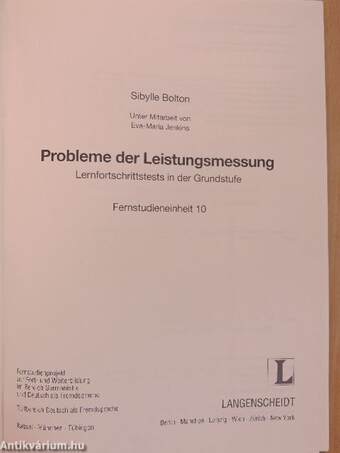 Probleme der Leistungsmessung