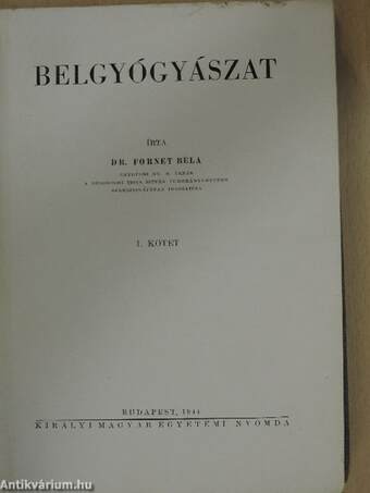 Belgyógyászat I-II.