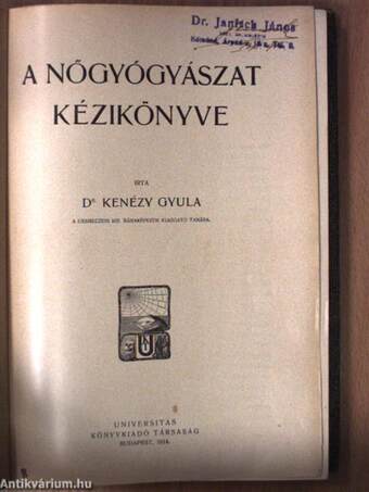 A nőgyógyászat kézikönyve