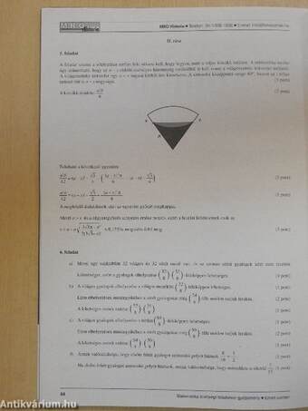 Matematika érettségi feladatsor-gyűjtemény - Emelt szinten