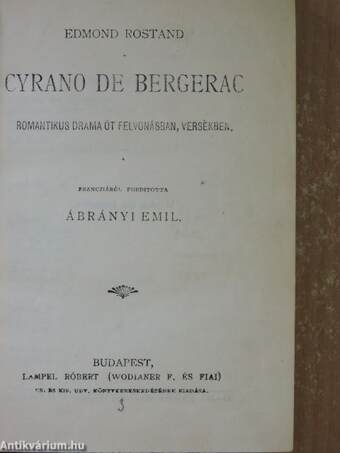 Cyrano de Bergerac/A Sasfiók/A két Pierrot