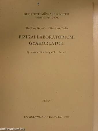 Fizikai laboratóriumi gyakorlatok