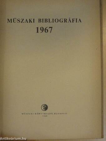 Műszaki bibliográfia 1967.