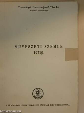 Művészeti Szemle 1971/1.