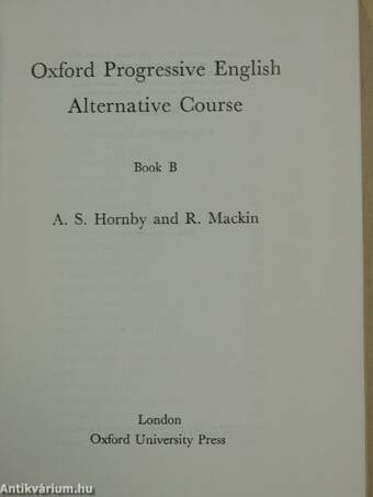 Oxford Progressive English Alternative Course - Book B