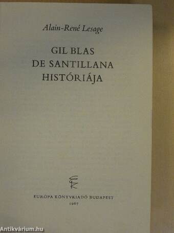 Gil Blas de Santillana históriája