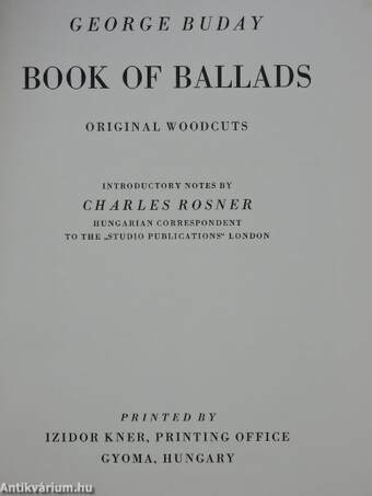 Book of ballads (aláírt példány)