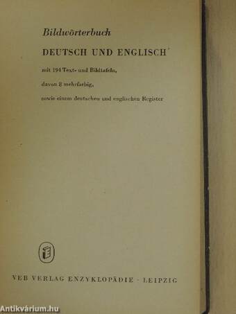 Bildwörterbuch Deutsch und Englisch