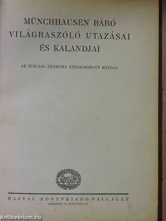 Münchhausen báró világraszóló utazásai és kalandjai