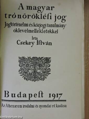 A magyar trónöröklési jog