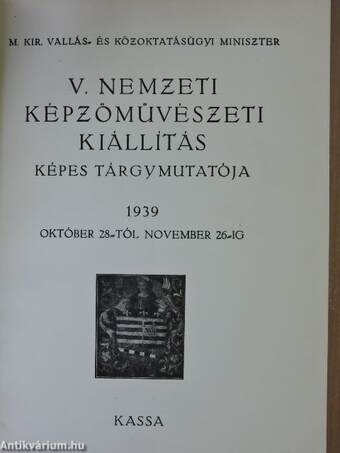 V. Nemzeti Képzőművészeti Kiállítás képes tárgymutatója