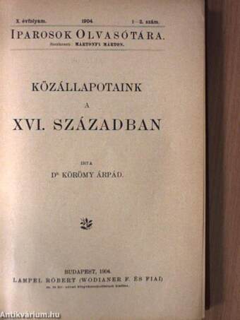 Iparosok olvasótára 1904/1-10.