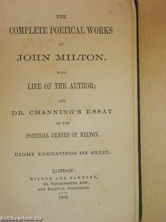 The Complete Poetical Works of John Milton