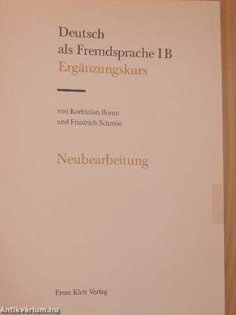 Deutsch als Fremdsprache I B