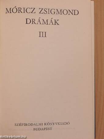 Drámák III. (töredék)