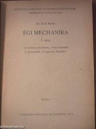 Égi mechanika I.