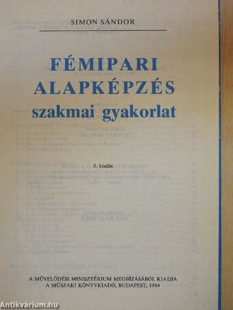 Fémipari alapképzés