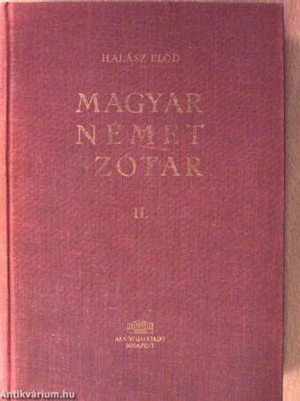 Magyar-német szótár II. (töredék)