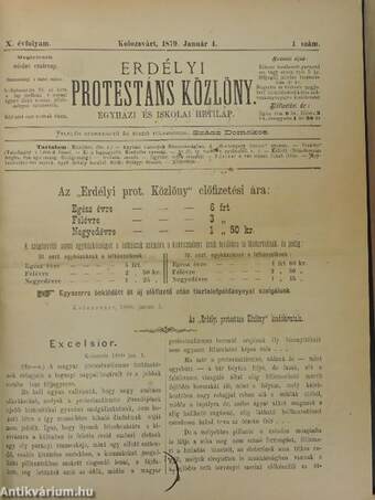 Erdélyi Protestáns Közlöny 1880. január 4.-december 26.