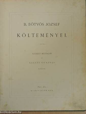 B. Eötvös József költeményei