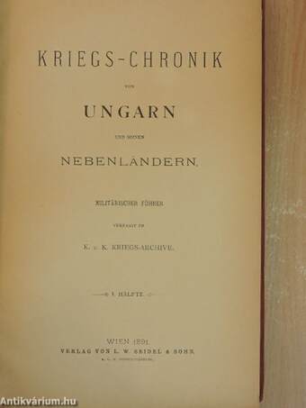 Kriegs-Chronik Österreich-Ungarns III/1.