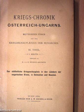 Kriegs-Chronik Österreich-Ungarns III/1.