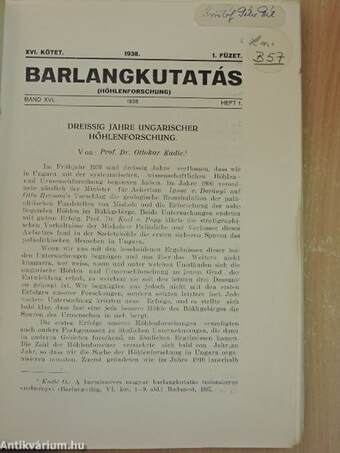 Barlangkutatás 1938/1.