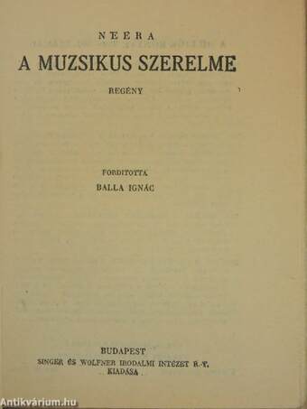 A muzsikus szerelme