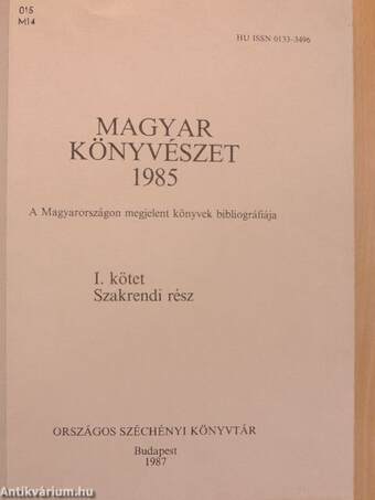 Magyar Könyvészet 1985 I.