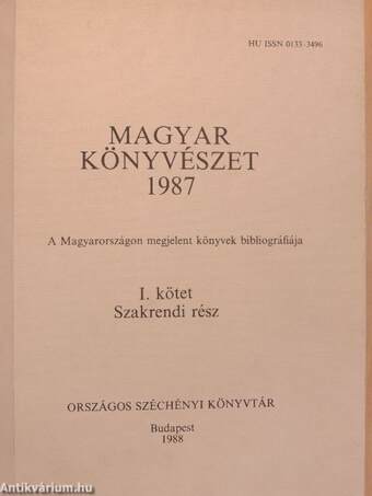 Magyar Könyvészet 1987 I.