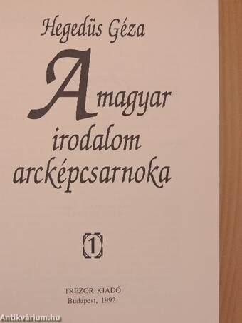 A magyar irodalom arcképcsarnoka I. (töredék)