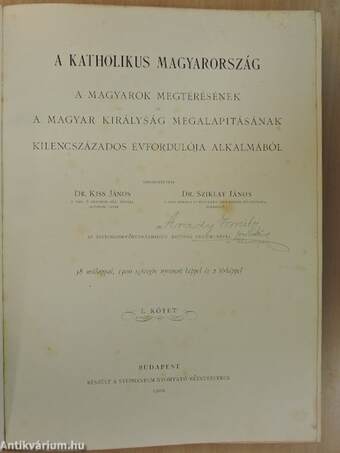 A katholikus Magyarország 1001-1901 I. (töredék)