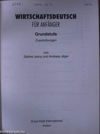 Wirtschaftsdeutsch für Anfänger - Grundstufe - Zusatzübungen