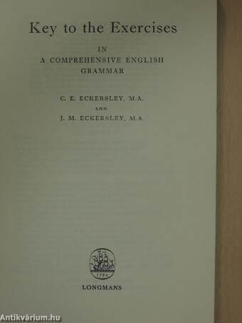 Key to the Exercises in A Comprehensive English Grammar