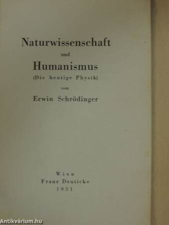 Naturwissenschaft und Humanismus