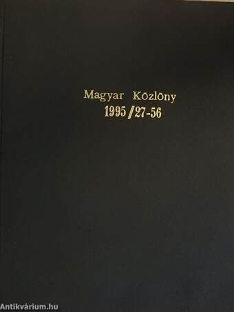 Magyar Közlöny 1995. április 5. - június 30.