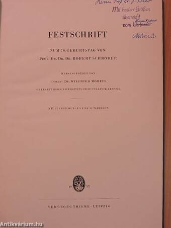 Festschrift zum 70. Geburtstag von Prof. Dr. Dr. Dr. Robert Schröder