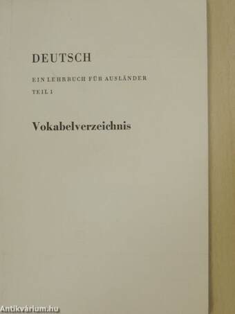 Deutsch 1 - Vokabelverzeichnis