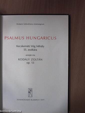 Psalmus Hungaricus op. 13