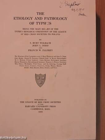 The Etiology and Pathology of Typhus