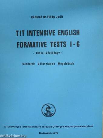 TIT Intensive English - Formative tests 1-6