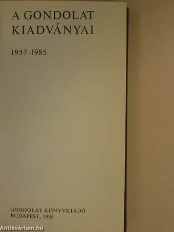 A Gondolat kiadványai 1957-1985