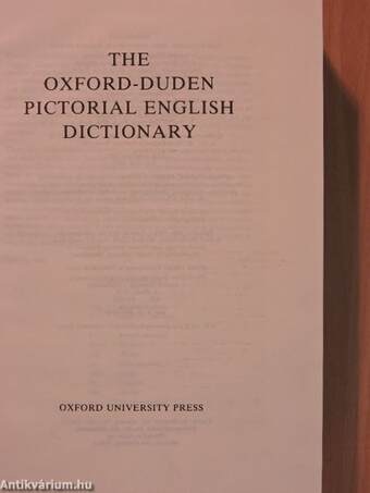 The Oxford-Duden Pictorial English Dictionary