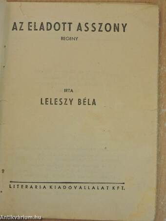 Az eladott asszony