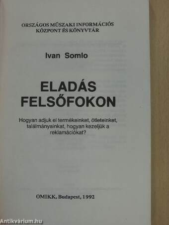 Eladás felsőfokon