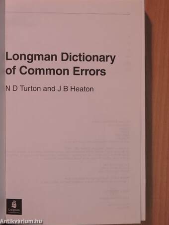 Longman Dictionary of Common Errors